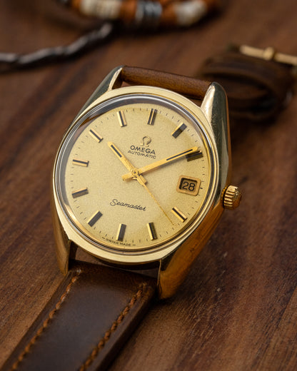 Omega Seamaster Automatic Date "Sparkle" dial Gold Capped Ref. 166.067 (Cal. 565)
