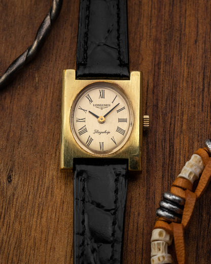 Longines Flagship "Tank Normale" Oval Roman dial Gold Ref. 4000-1 (Cal. 5601)