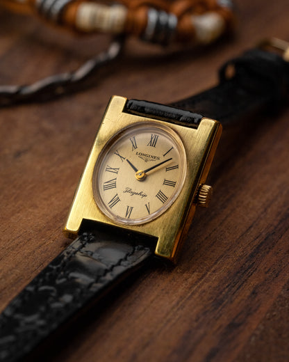 Longines Flagship "Tank Normale" Oval Roman dial Gold Ref. 4000-1 (Cal. 5601)