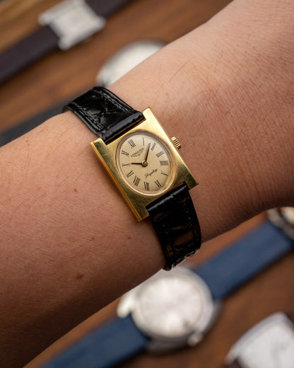 Longines Flagship "Tank Normale" Oval Roman dial Gold Ref. 4000-1 (Cal. 5601)