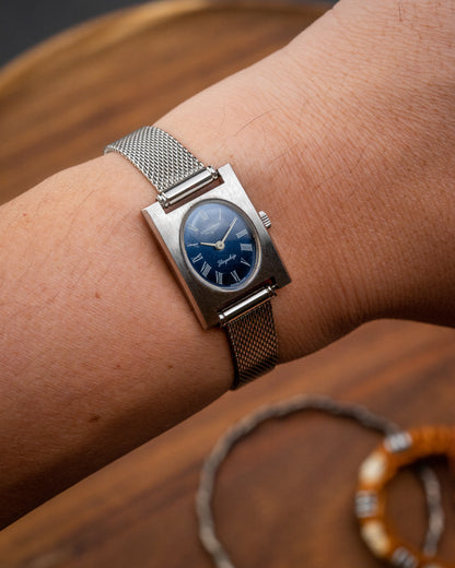 Longines Flagship "Tank Normale" Oval Blue Roman dial Ref. 8638-2 (Cal. 410)