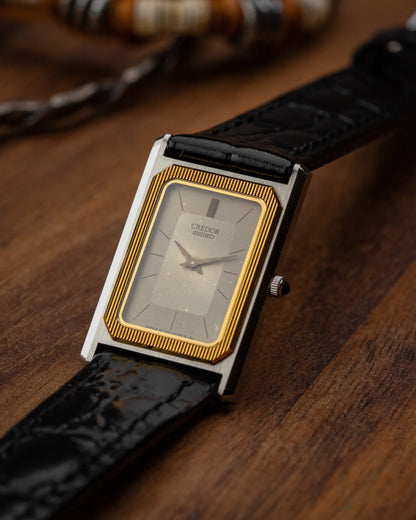 Credor Seiko "Tank" 14KT Gold Bezel Ladies 6730-5100