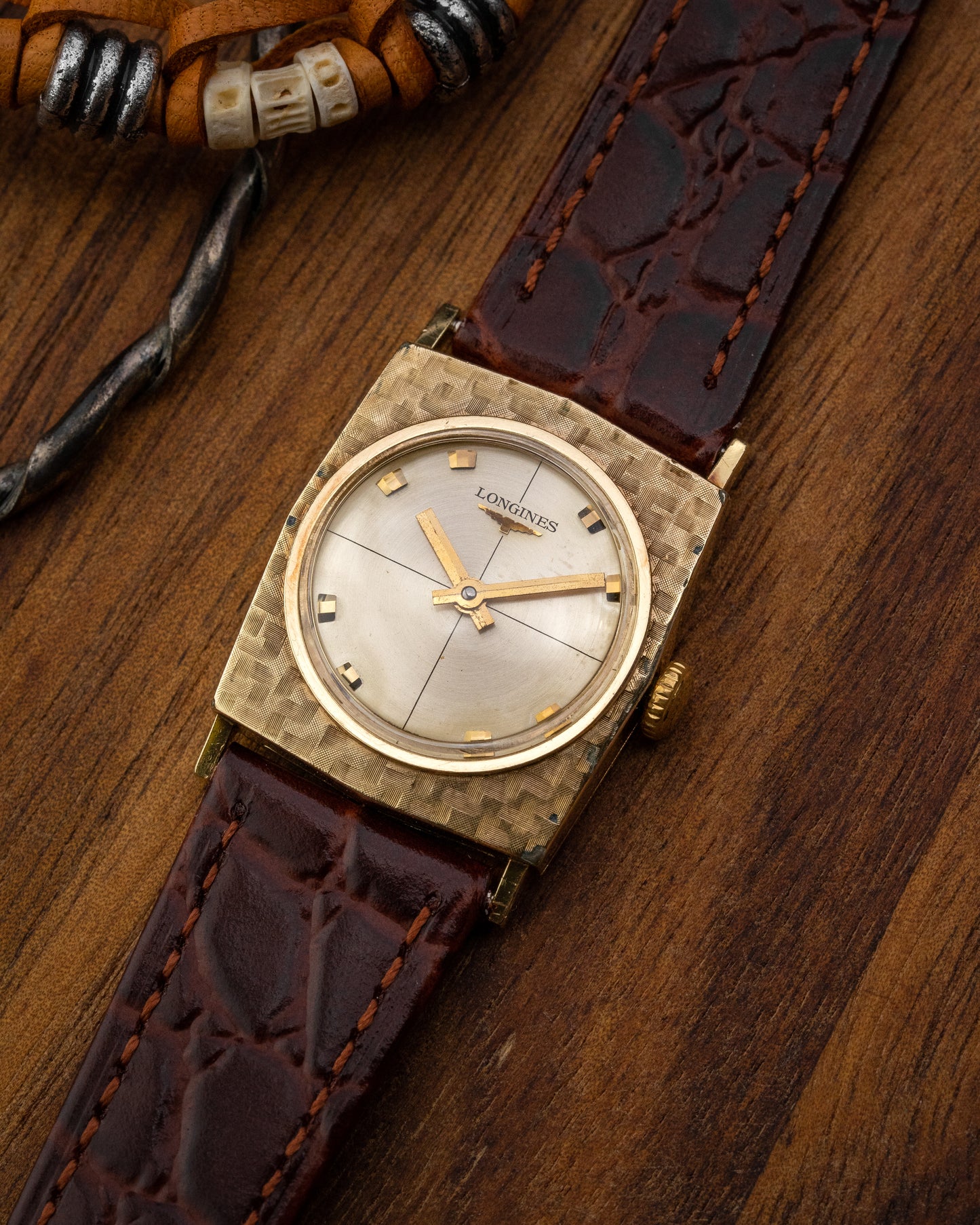 Longines Hexagonal "Mosaic" Crosshair dial Gold Ref. 6015 (Cal. 370)