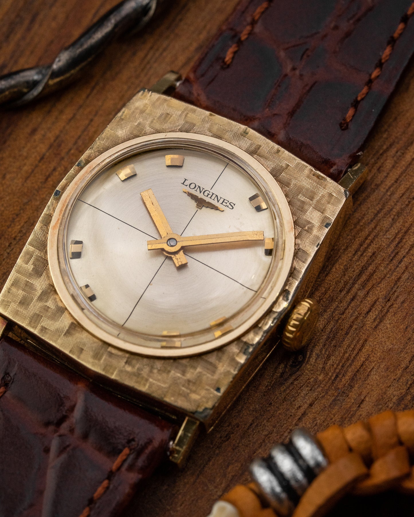 Longines Hexagonal "Mosaic" Crosshair dial Gold Ref. 6015 (Cal. 370)