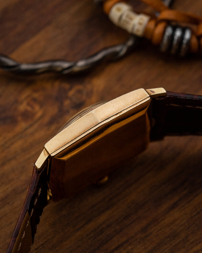 Longines Hexagonal "Mosaic" Crosshair dial Gold Ref. 6015 (Cal. 370)