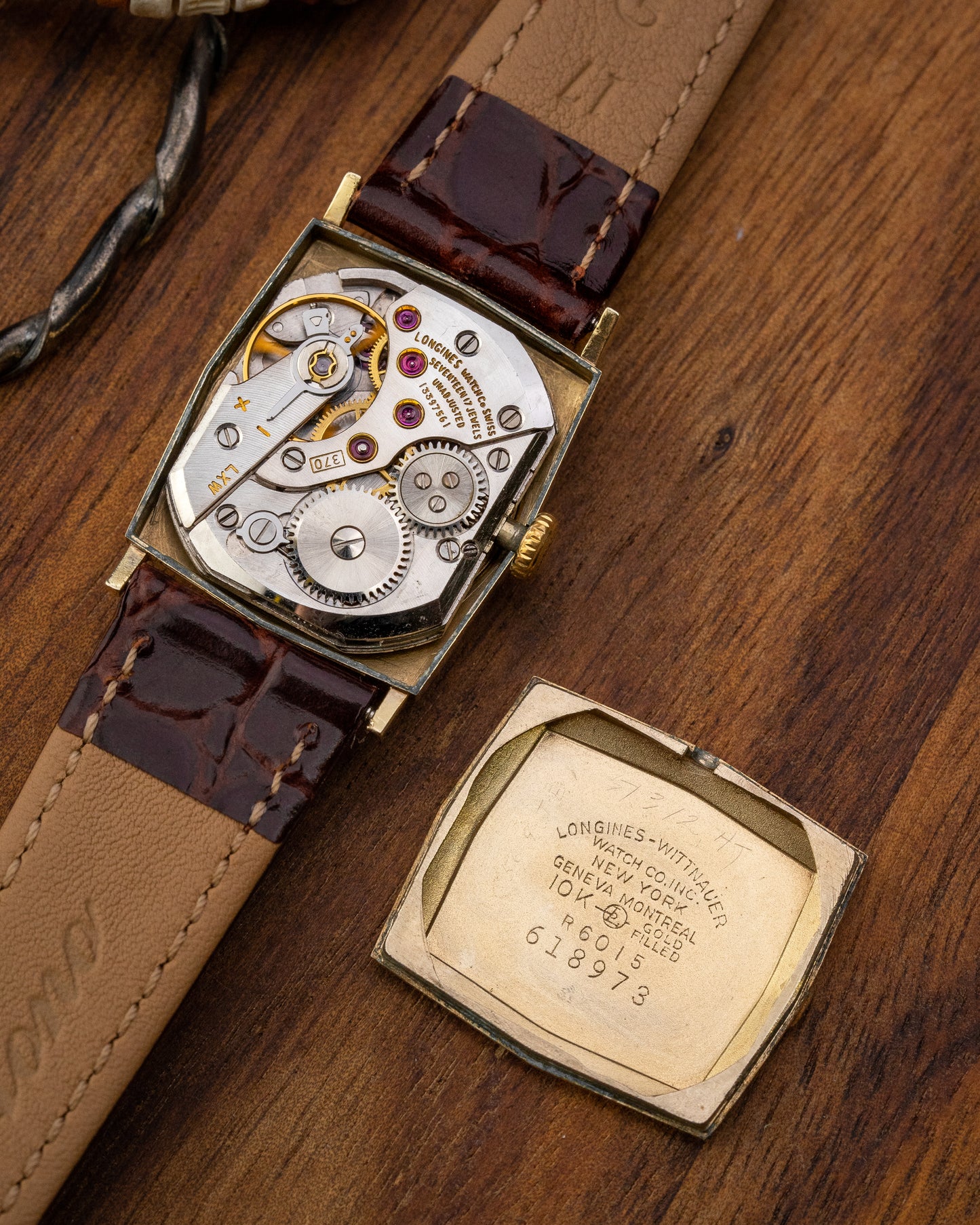 Longines Hexagonal "Mosaic" Crosshair dial Gold Ref. 6015 (Cal. 370)