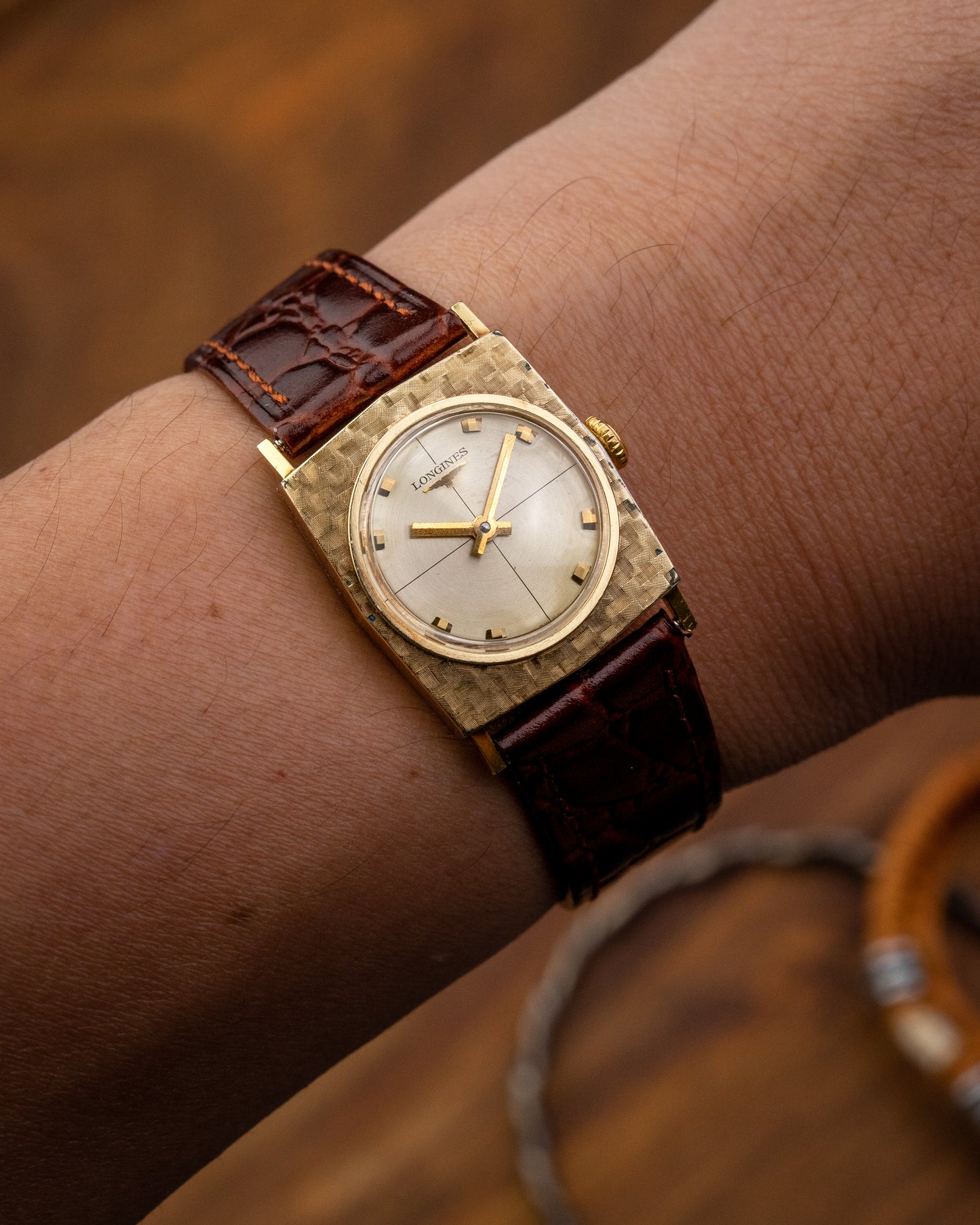 Longines Hexagonal "Mosaic" Crosshair dial Gold Ref. 6015 (Cal. 370)