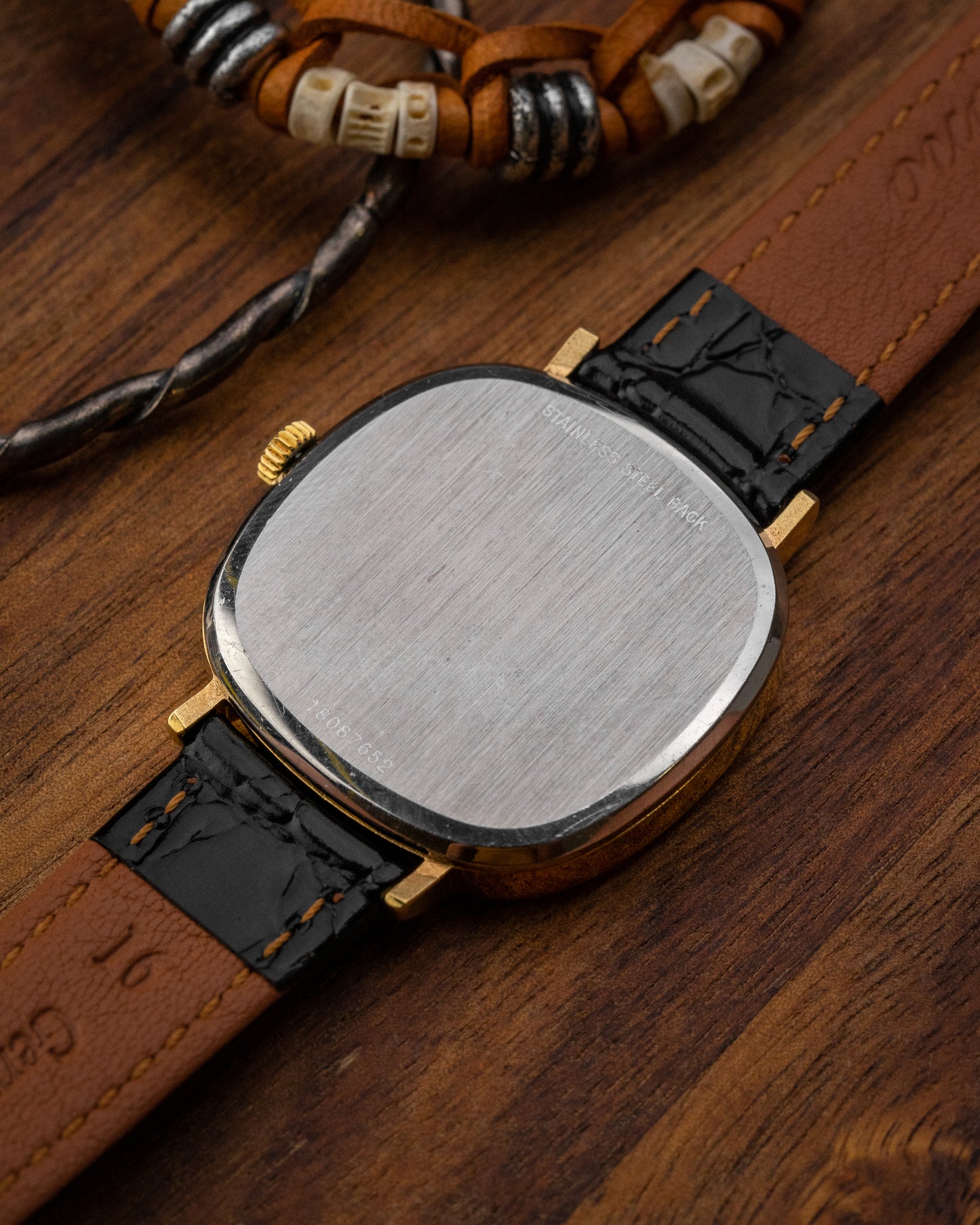 Longines Square "Cushion" Black Roman dial Gold Ref. 4158 (Cal. 847.4)