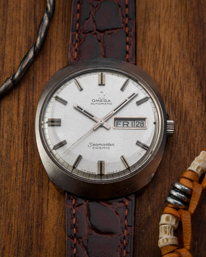 Omega Seamaster Cosmic "Helmet" Day-Date Sparkle dial Ref. 166.035 (Cal. 752)