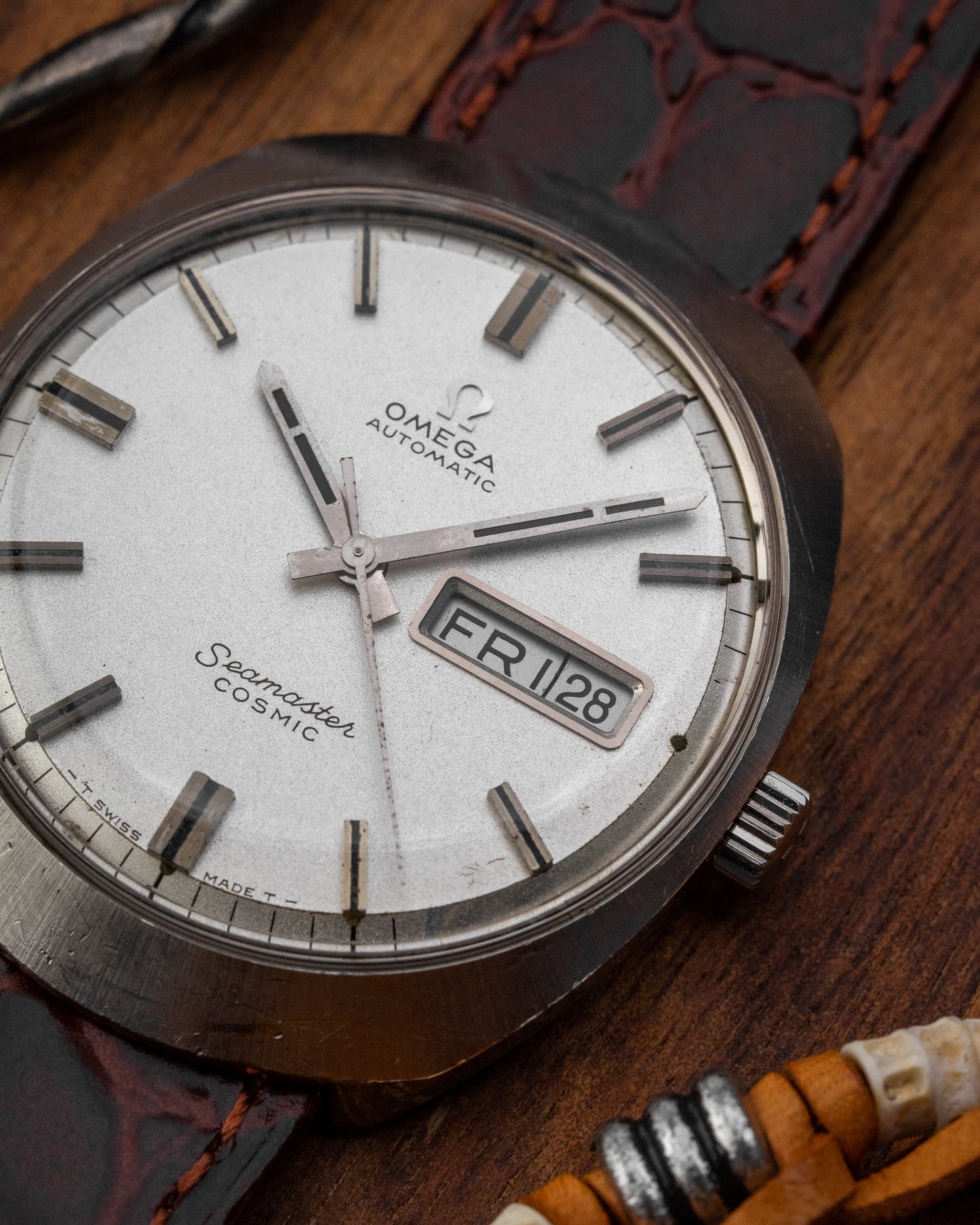 Omega Seamaster Cosmic "Helmet" Day-Date Sparkle dial Ref. 166.035 (Cal. 752)