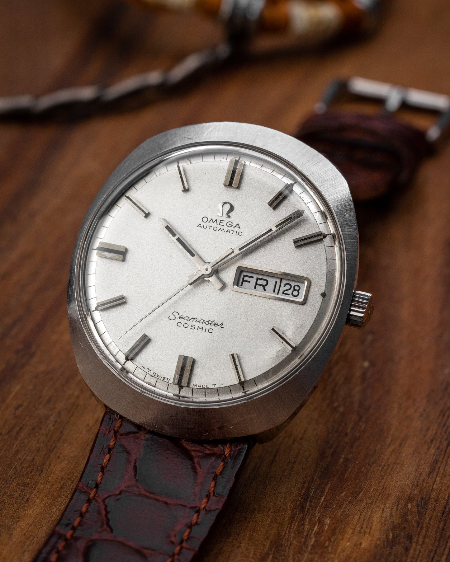 Omega Seamaster Cosmic "Helmet" Day-Date Sparkle dial Ref. 166.035 (Cal. 752)