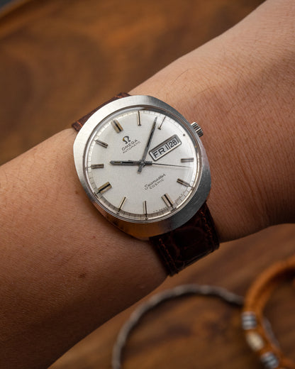 Omega Seamaster Cosmic "Helmet" Day-Date Sparkle dial Ref. 166.035 (Cal. 752)