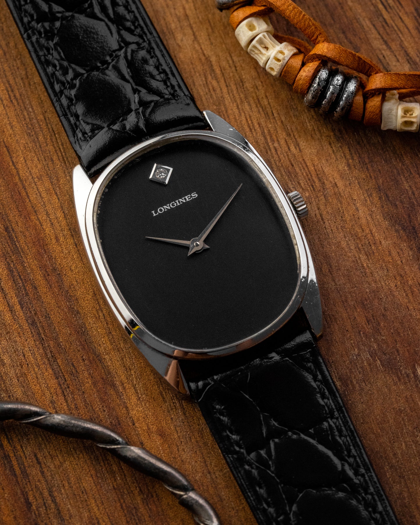 Longines Ellipse "Diamond Pip" Black dial Ref. 1093 (Cal. L847.4)