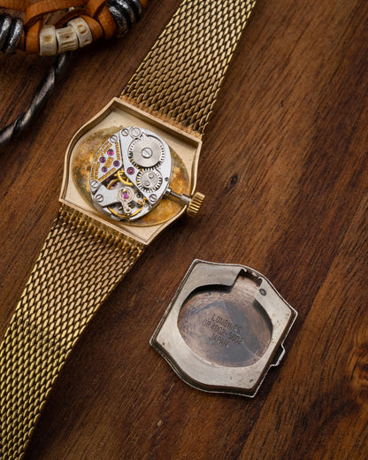 Longines Oval Oblong Integrated Bracelet Ladies Gold Ref. 4002 (Cal. 5602)