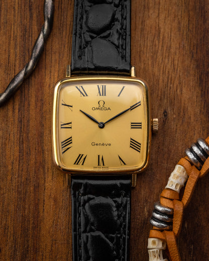 Omega Geneve "Square TV" Roman dial Gold Ref. 511.415 (Cal. 625)