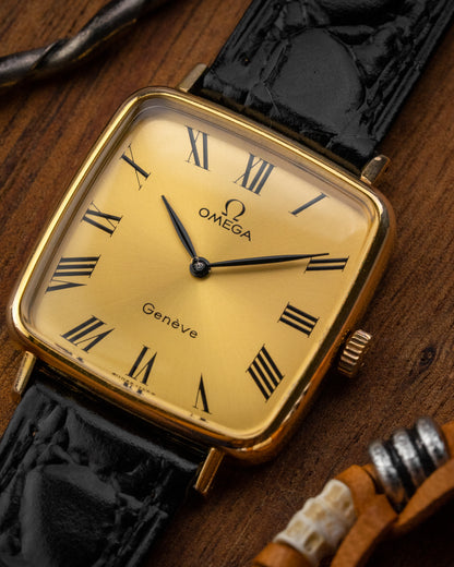 Omega Geneve "Square TV" Roman dial Gold Ref. 511.415 (Cal. 625)