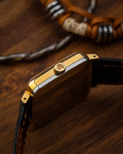 Omega Geneve "Square TV" Roman dial Gold Ref. 511.415 (Cal. 625)