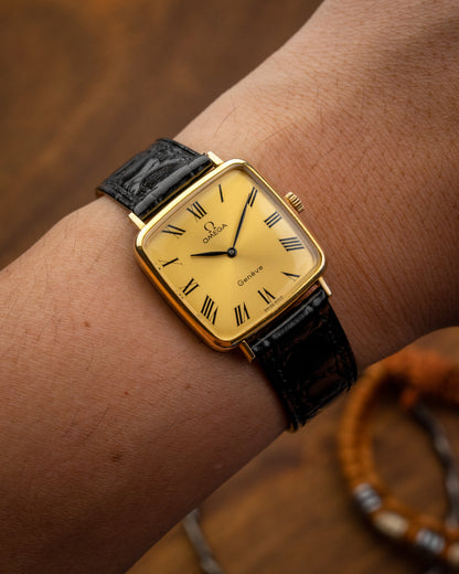 Omega Geneve "Square TV" Roman dial Gold Ref. 511.415 (Cal. 625)