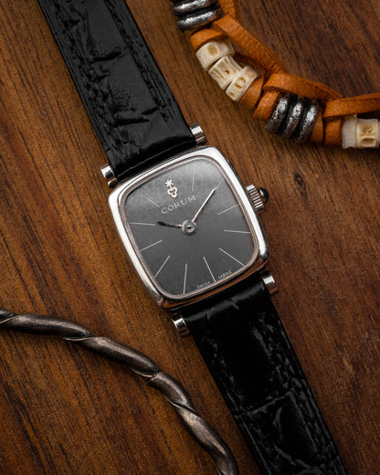 Corum Rectangular Cushion Grey Monogram dial Ladies Ref. 15321