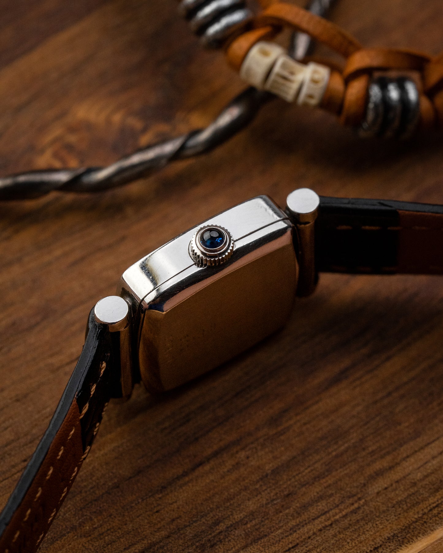 Corum Rectangular Cushion Grey Monogram dial Ladies Ref. 15321