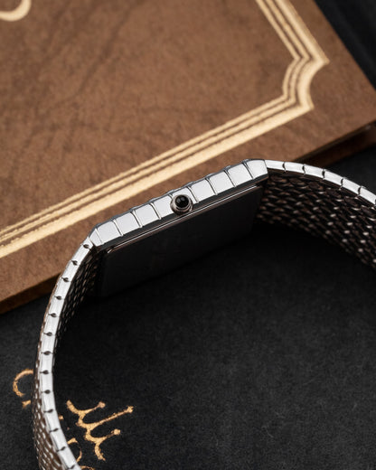 Credor Seiko Rectangular Black dial Ref. 2F70-5340 (Full Set)