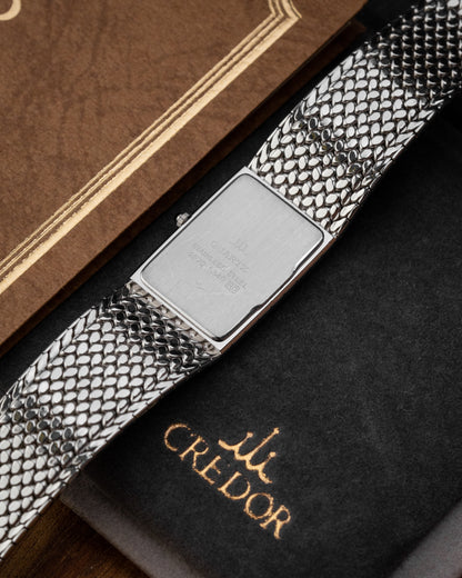 Credor Seiko Rectangular Black dial Ref. 2F70-5340 (Full Set)