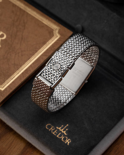 Credor Seiko Rectangular Black dial Ref. 2F70-5340 (Full Set)