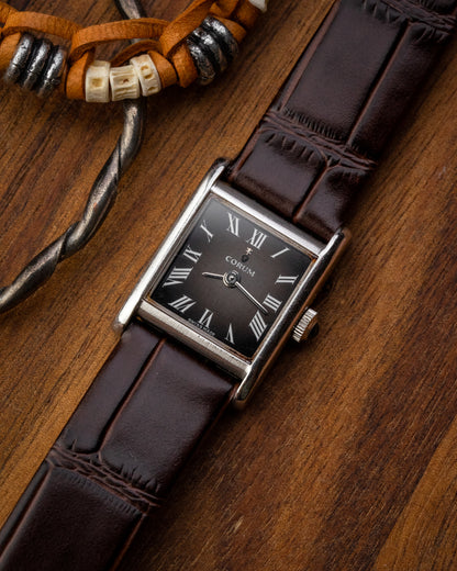 Corum "Tank" Brown Gradient Roman dial Ladies Ref. 15158 (Cal. ETA 2412)