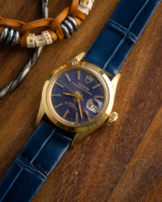 Tudor Princess Oysterdate "Lavender" dial Gold Ladies Ref. 7616/1 (Cal. ETA 2651)