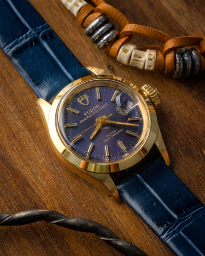 Tudor Princess Oysterdate "Lavender" dial Gold Ladies Ref. 7616/1 (Cal. ETA 2651)