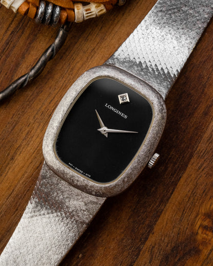 Longines Ellipse "Diamond Pip" Black dial Integrated Bracelet Ref. 4178 (Cal. L847.4)