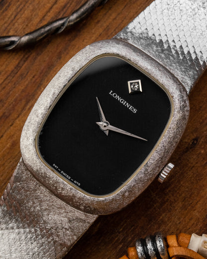 Longines Ellipse "Diamond Pip" Black dial Integrated Bracelet Ref. 4178 (Cal. L847.4)