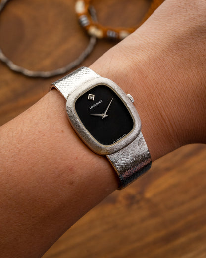 Longines Ellipse "Diamond Pip" Black dial Integrated Bracelet Ref. 4178 (Cal. L847.4)