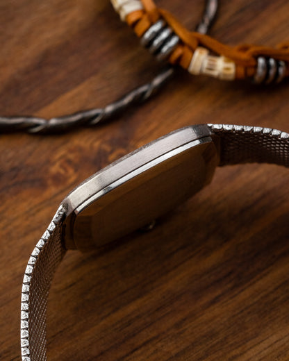 Longines Ellipse "Diamond Pip" Black dial Integrated Bracelet Ref. 4178 (Cal. L847.4)