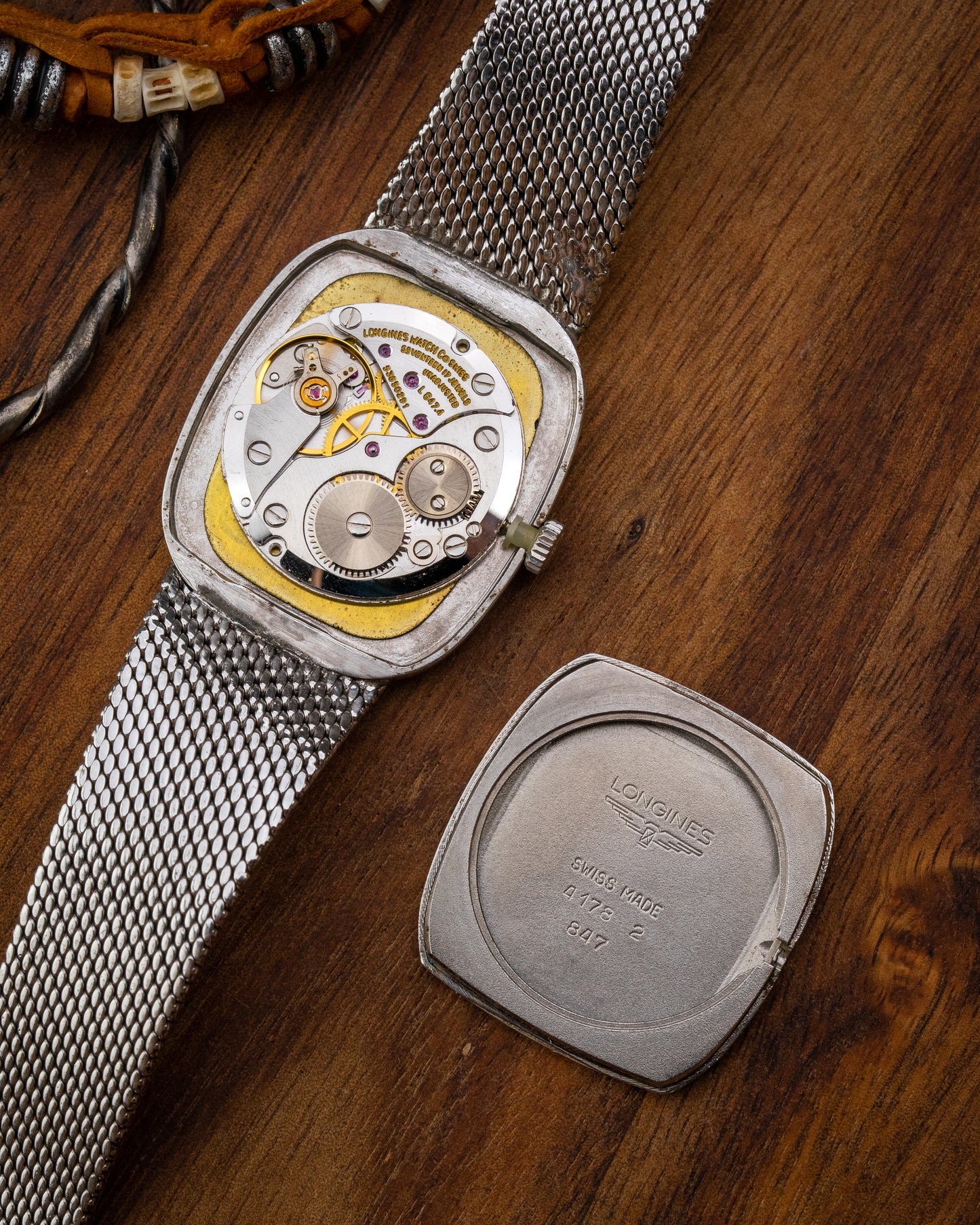 Longines Ellipse "Diamond Pip" Black dial Integrated Bracelet Ref. 4178 (Cal. L847.4)