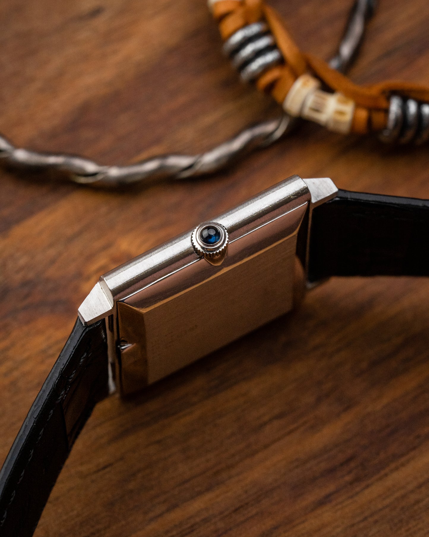 Corum Peseux Square Grey Linen dial Ref. 57155 (Cal. 7001)