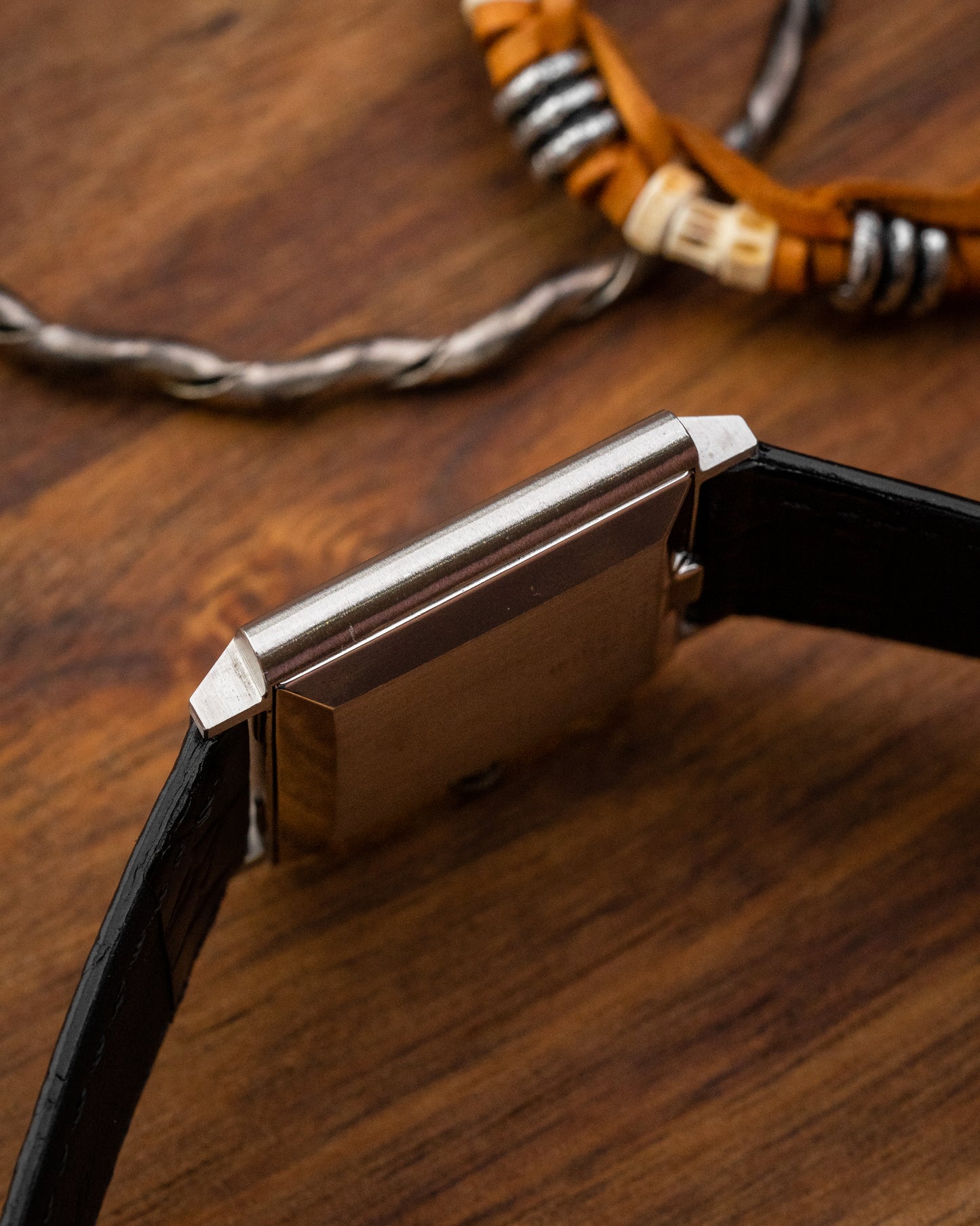 Corum Peseux Square Grey Linen dial Ref. 57155 (Cal. 7001)