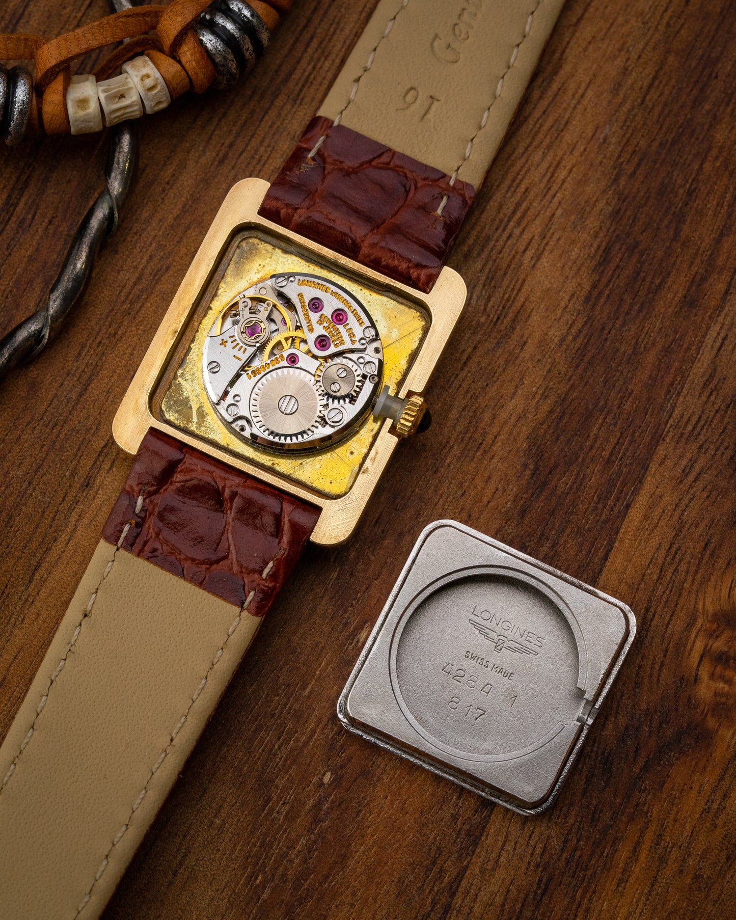 Longines Square "Gondolo" Roman dial Ref. 4284 (Cal. 817.4)