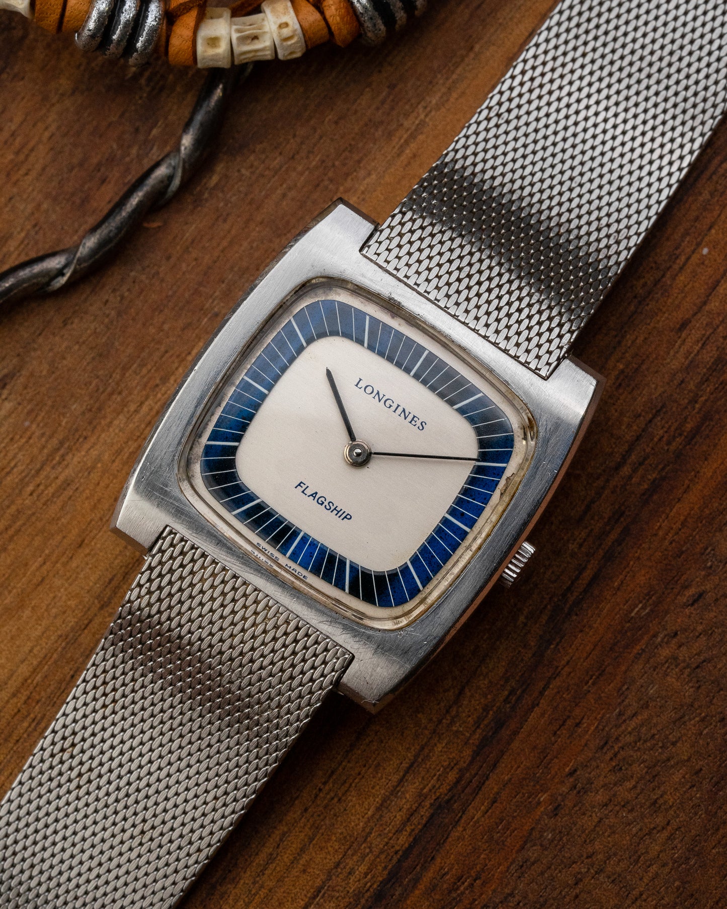 Longines Flagship "Square TV" Blue Racetrack dial Ref. 8416-1 (Cal. 428)