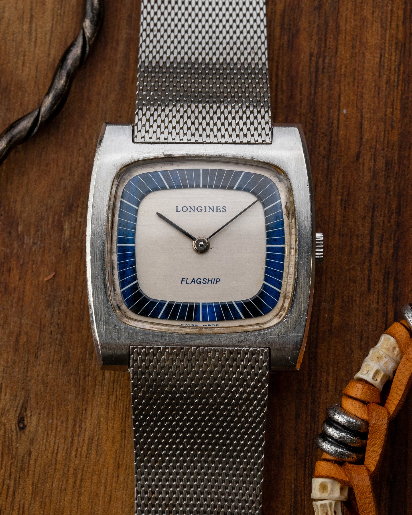 Longines Flagship "Square TV" Blue Racetrack dial Ref. 8416-1 (Cal. 428)