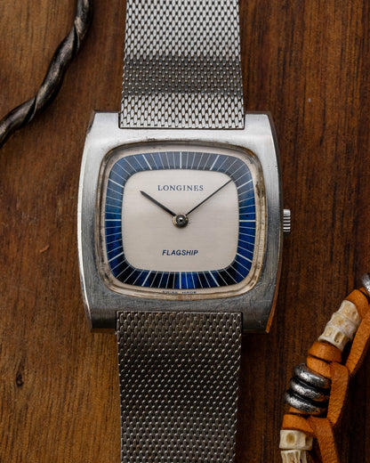 Longines Flagship "Square TV" Blue Racetrack dial Ref. 8416-1 (Cal. 428)