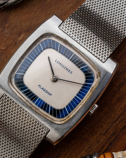 Longines Flagship "Square TV" Blue Racetrack dial Ref. 8416-1 (Cal. 428)