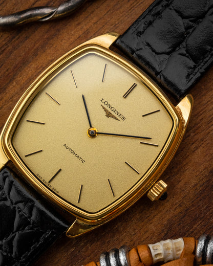 Longines Tonneau Automatic "Frosty" dial Gold Ref. 3617 (Cal. L645.1)