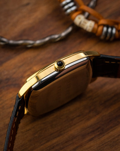 Longines Tonneau Automatic "Frosty" dial Gold Ref. 3617 (Cal. L645.1)