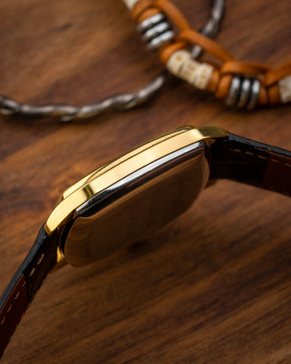 Longines Tonneau Automatic "Frosty" dial Gold Ref. 3617 (Cal. L645.1)
