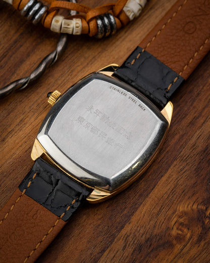 Longines Tonneau Automatic "Frosty" dial Gold Ref. 3617 (Cal. L645.1)