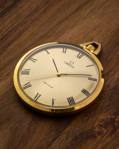 Omega De Ville Roman dial Gold Pocket Watch Ref. 133-1746 (Cal. 1035)