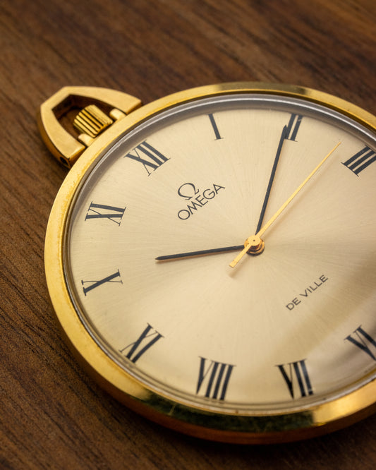 Omega De Ville Roman dial Gold Pocket Watch Ref. 133-1746 (Cal. 1035)