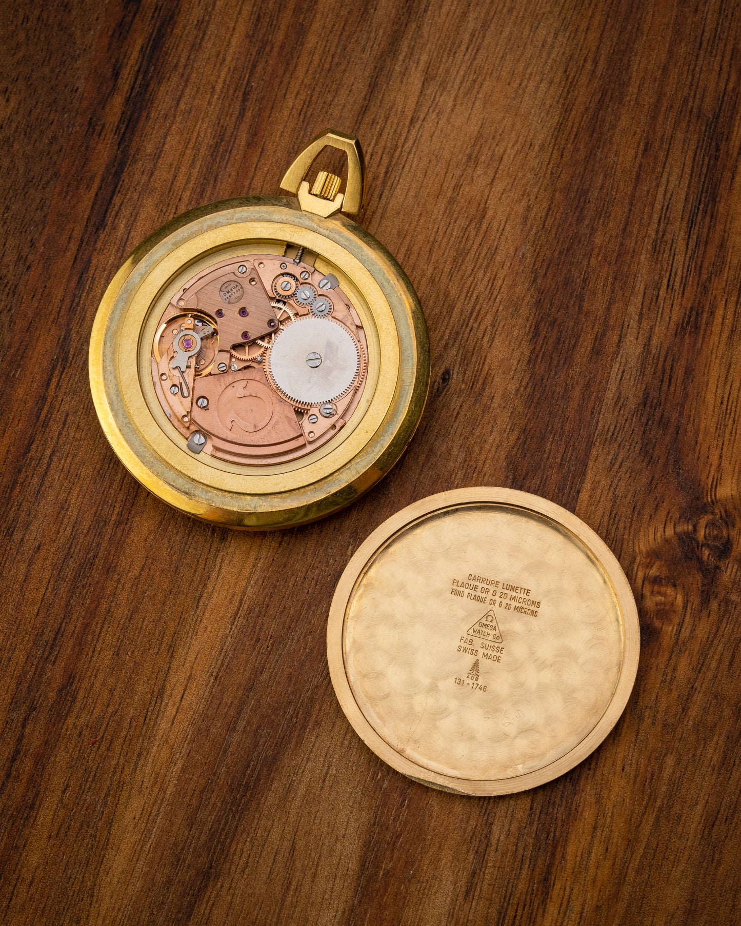 Omega De Ville Roman dial Gold Pocket Watch Ref. 133-1746 (Cal. 1035)