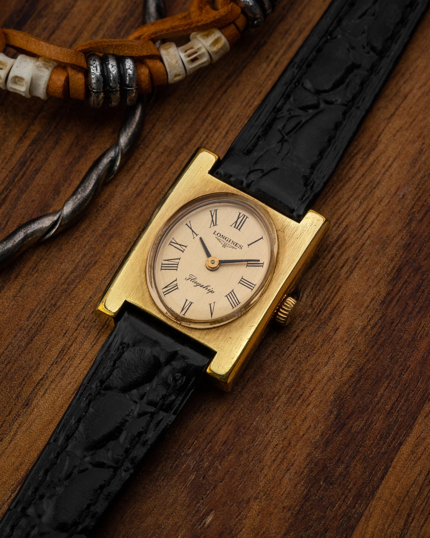 Longines Flagship "Tank Normale" Oval Roman dial Gold Ref. 4000-1 (Cal. 410)